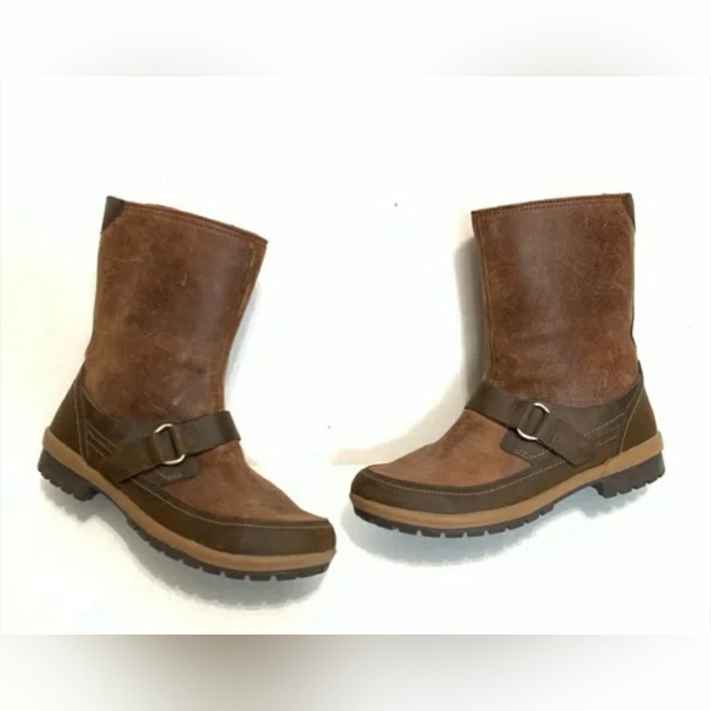 Women's Merrell Emery Buckle Brown Leather Western Boots Size US 6